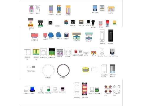  电玩平立面设计cad图库 