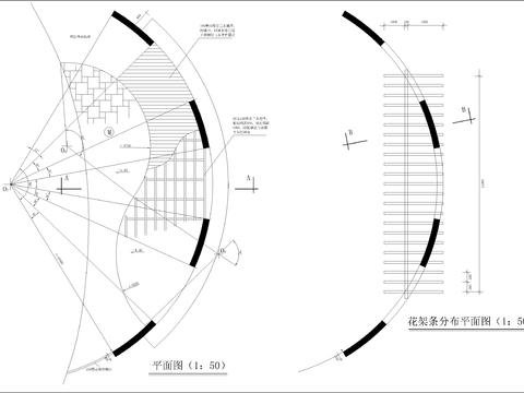  花架详图cad大样图 