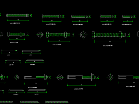  钉子CAD节点大样 