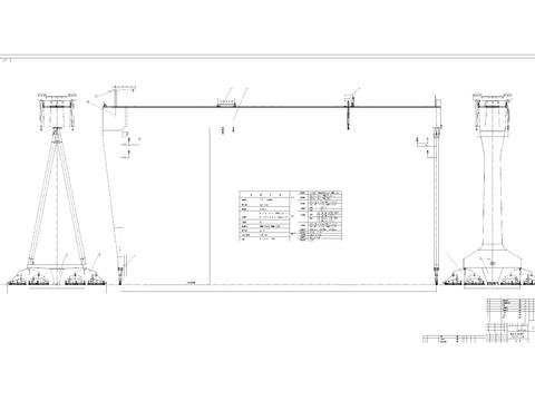  600t船用龙门起重机节点大样 