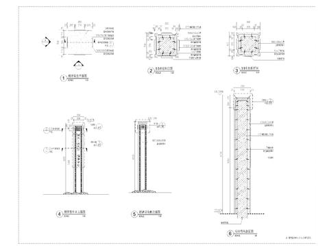  精神堡垒详图cad大样图 