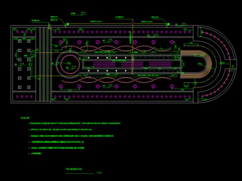  喷泉平面图施工图 