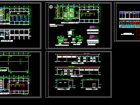  工业园变配电中心cad施工图 