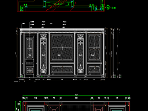  古典墙板CAD尺寸图 
