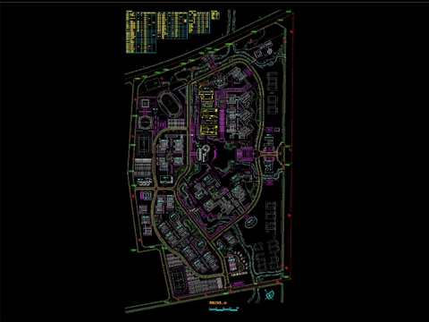  大学总平面cad规划图 