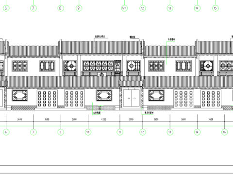  四合院建筑cad施工圖 