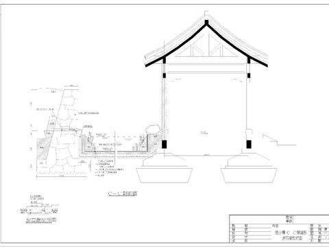  挡土墙 步石做法CAD施工图 