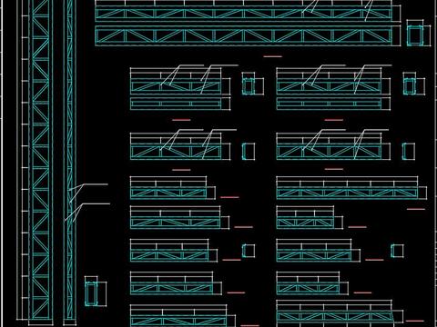  广告牌cad施工图 
