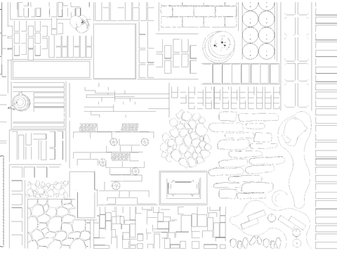  新中式石板路图库cad施工图 