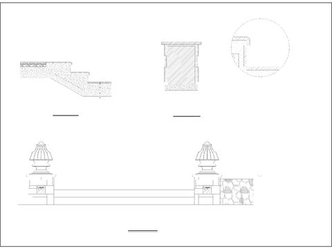  办公楼 园林构建节点大样图 