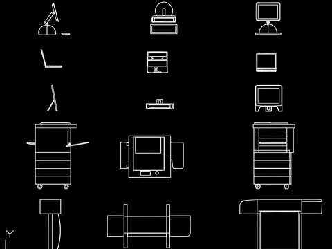  办公设备CAD图库 