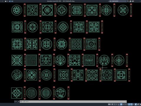  中式椽头CAD图库 