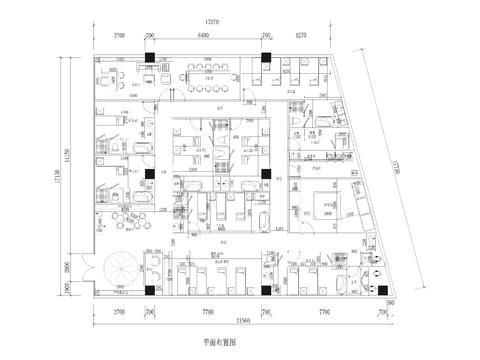  美容院CAD施工圖 