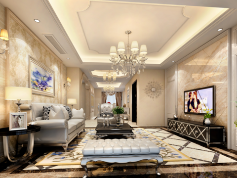  御龙湾简欧客餐厅卧室CAD施工图 