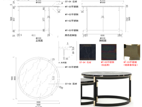  家具节点大样cad施工图 
