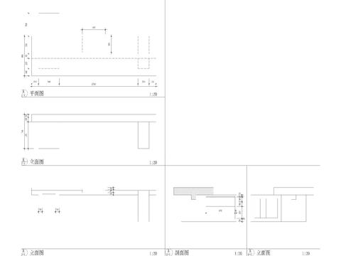  高档餐厅家具设计图cad大样图 