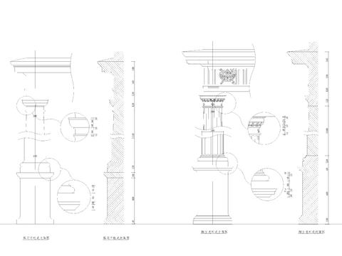  柱子cad大样图 