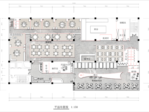  火锅店cad平面图 