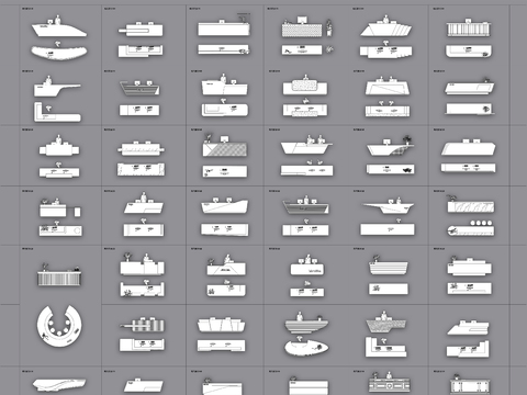  最新现代前台 接待台 服务台 咨询台cad图库 