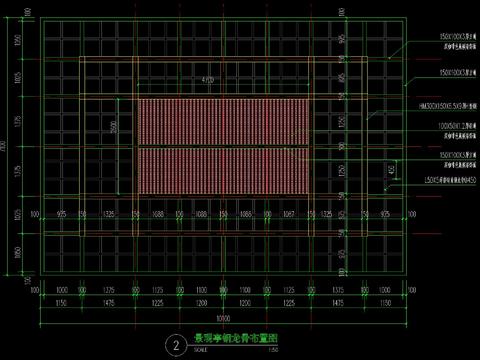  新中式 廊架CAD施工图 