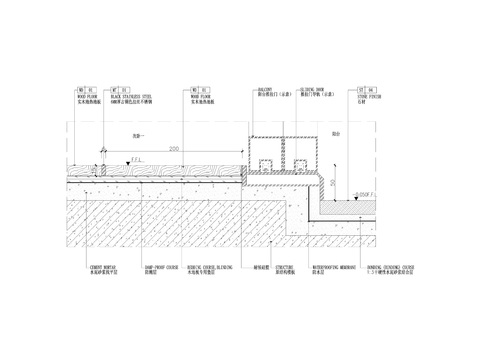  卧室与阳台收口剖面节点cad大样图 