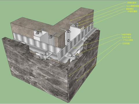  石材与石材cad节点图 