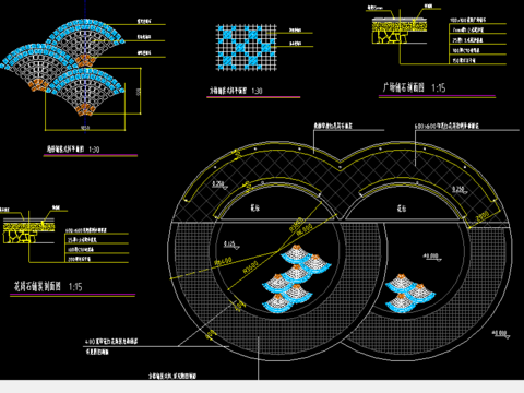  广场铺装cad图纸 