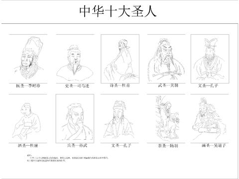  中华十圣CAD图库 