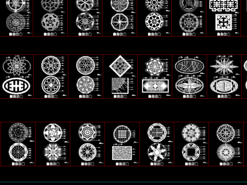  欧式构件CAD图库大全 