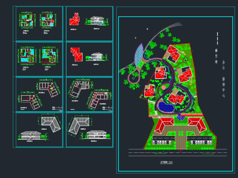  别墅建筑cad施工图 