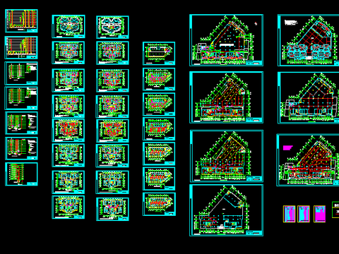  商住楼电气设计cad施工图 