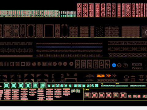  中式经典元素集合CAD图库 