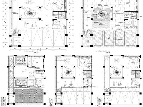  家具布置强电弱电给排水插座空调布局cad施工图 