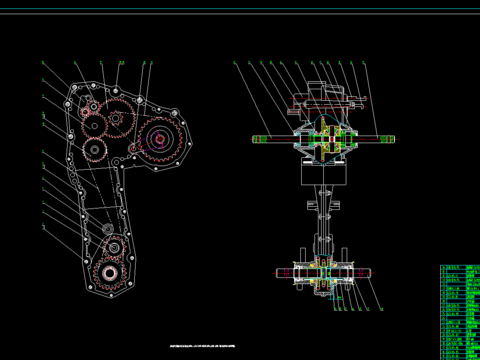  变速箱CAD施工图 
