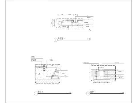  异形特色廊架节点大样图 