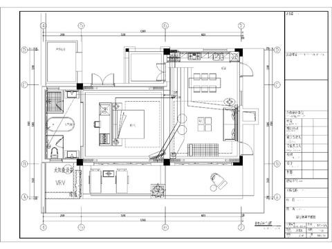  样板间系统图cad电气图 