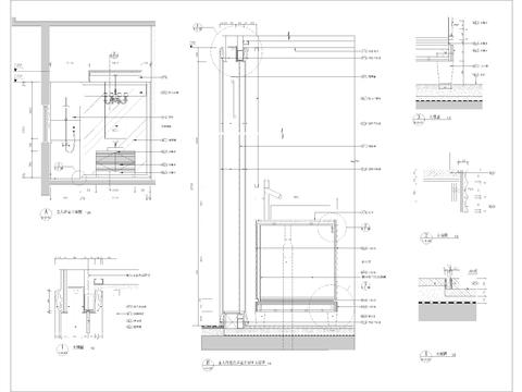  别墅主浴室cad大样图 