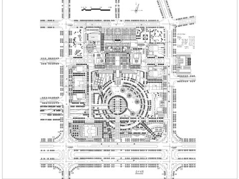 市行政中心規(guī)劃CAD施工圖 