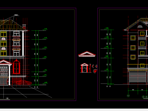  错层别墅建筑结构施工图 