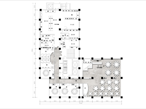  2000㎡两层酒楼cad平面图 