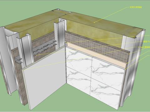  墙砖与乳胶漆相接cad节点图 