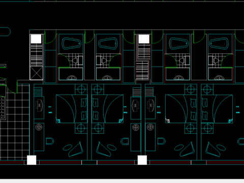  酒店客房cad平面图 