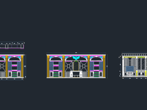  酒窖cad立面节点大样 