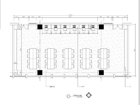  小阅览室吊灯cad平面图 