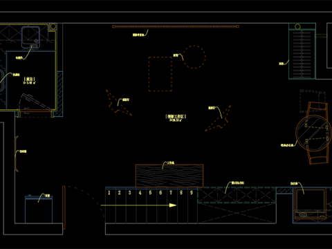  摄影工作室cad平面图 