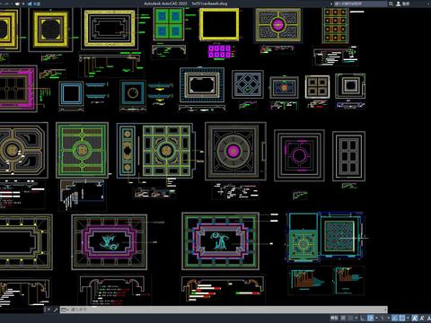  天花吊顶 吊顶 天花cad图库 