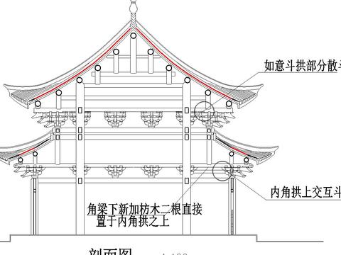  雄寶殿CAD施工圖 