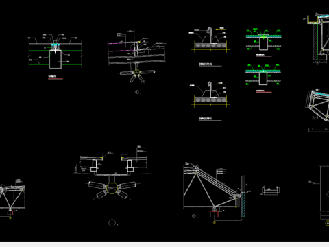  小型网架节点图纸 
