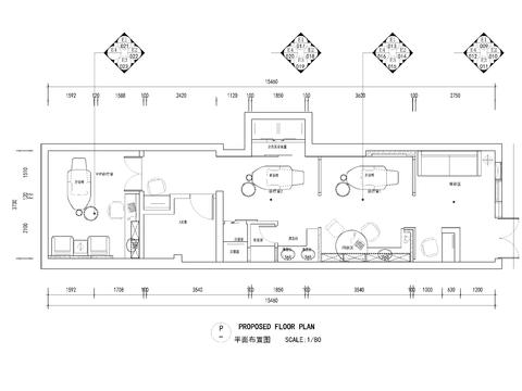  60㎡牙科診所CAD施工圖 