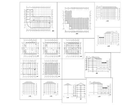  8工業(yè)廠房建筑cad立面圖 